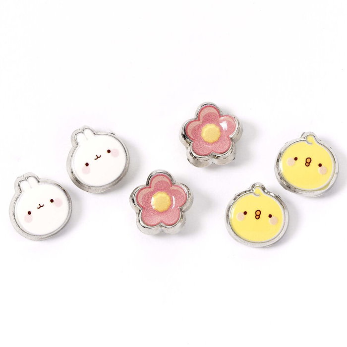 The Carat Shop Molang Pack de 3 Pendientes Stud Molang and Piu Piu