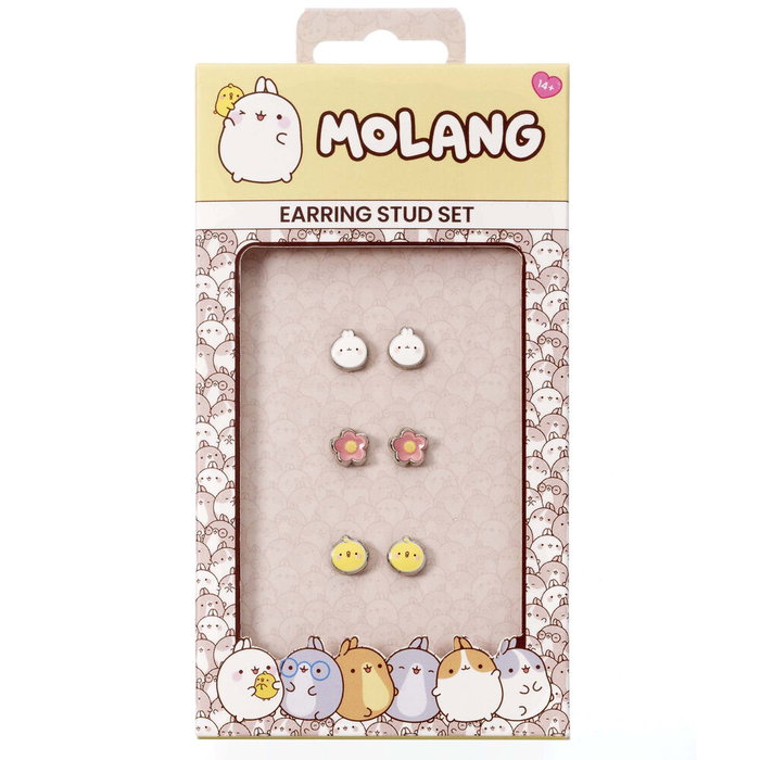 The Carat Shop Molang Pack de 3 Pendientes Stud Molang and Piu Piu