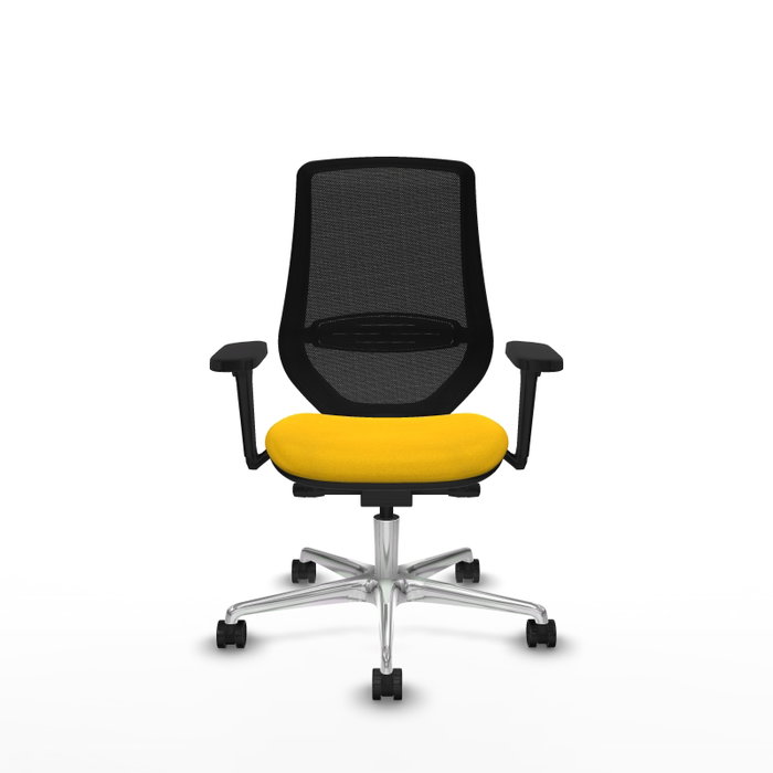 PIQUERAS Y CRESPO Silla de oficina Mardos con mecanismo Sincro/Traslack, Amarillo y Negro