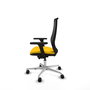 PIQUERAS Y CRESPO Silla de oficina Mardos con mecanismo Sincro/Traslack, Amarillo y Negro