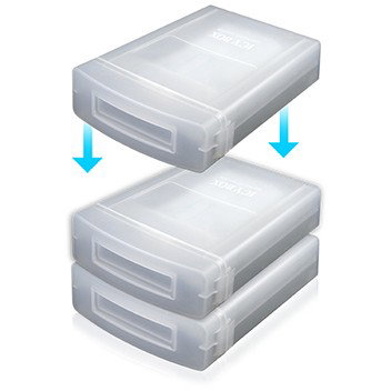 ICY BOX IB-AC602A Funda de Protección para Disco Duro de 3.5" Translúcido