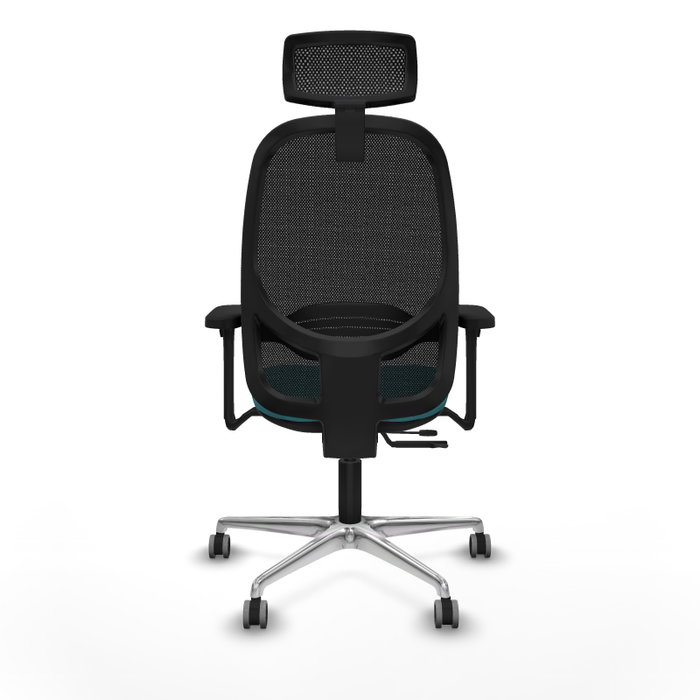 PIQUERAS Y CRESPO Silla de oficina Cilanco con mecanismo Sincro/Traslack, Turquesa y Negro