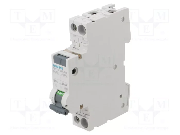 Siemens 5SV1316-6KK16 Disyuntor FI/LS kompakt Tipo A 30mA B16 16A