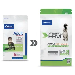 Virbac Alimento para Gatos Adultos Esterilizados y Enteros con Salmón - Control de Peso y Salud Renal - 12 kg