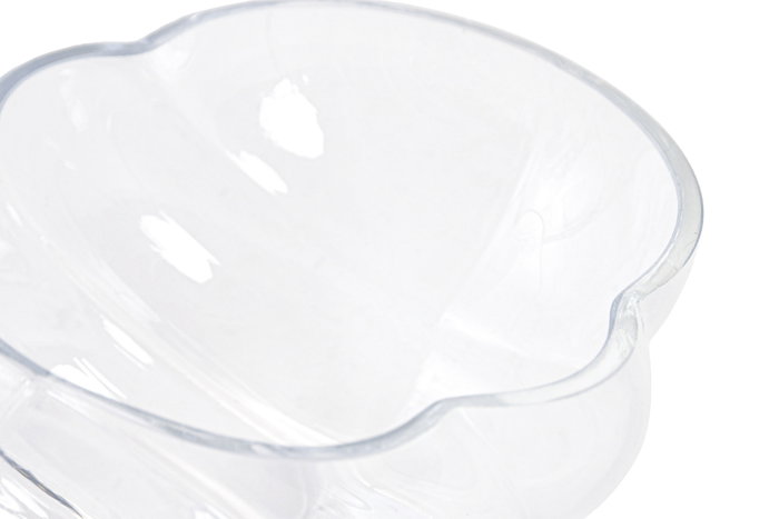DKD Home Decor Bandeja Vaciabolsillos de Cristal Caracola 20x12,5x9 cm