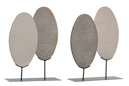 DKD Home Decor Decoración de Cerámica y Metal de 27x8x35,5 cm (Pack de 2 Surtido)