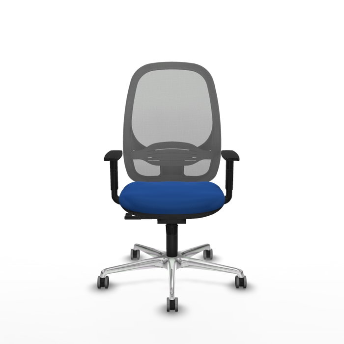 PIQUERAS Y CRESPO Silla de oficina Cilanco con mecanismo Sincro, Azul y Gris