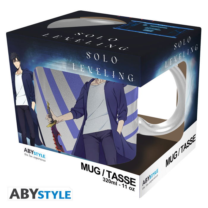 ABYstyle Taza Colección Solo Leveling Jinwoo e Igris 320 ml, Cerámica con Efecto Plateado, Licencia Oficial ABYstyle Taza Colección Solo Leveling Jinwoo e Igris 320 ml, Cerámica con Efecto Plateado, Licencia Oficial