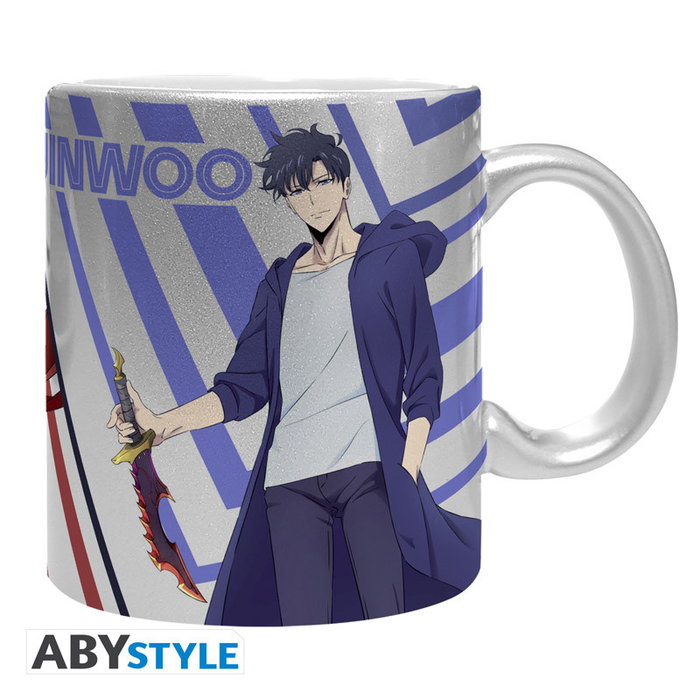 ABYstyle Taza Colección Solo Leveling Jinwoo e Igris 320 ml, Cerámica con Efecto Plateado, Licencia Oficial ABYstyle Taza Colección Solo Leveling Jinwoo e Igris 320 ml, Cerámica con Efecto Plateado, Licencia Oficial