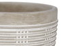 Ibergarden Maceta Cemento Rayada Redonda 13.5x13 cm Gris (Set de 8)