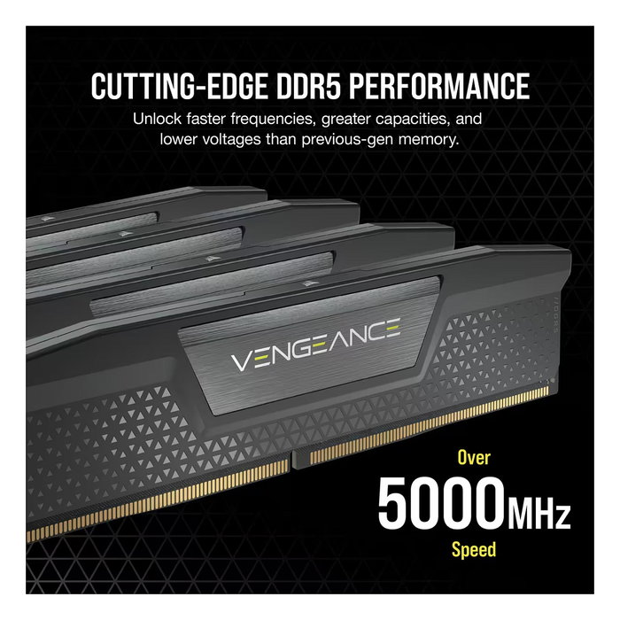 Corsair Memoria RAM Vengeance DDR5 32GB (2x16GB) 6400MHz CL36 Negra CMK32GX5M2B6400C36
