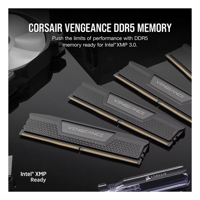 Corsair Memoria RAM Vengeance DDR5 32GB (2x16GB) 6400MHz CL36 Negra CMK32GX5M2B6400C36