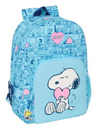 Mochila Escolar Snoopy Love Azul 30 x 46 x 14 cm