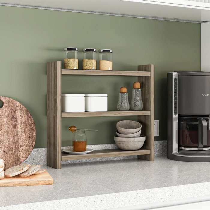 Hanah Home Estantería de Cocina Walnut, Tablero de Partículas Recubierto de Melamina, 44x40x10 cm Hanah Home Estantería de Cocina Walnut, Tablero de Partículas Recubierto de Melamina, 44x40x10 cm
