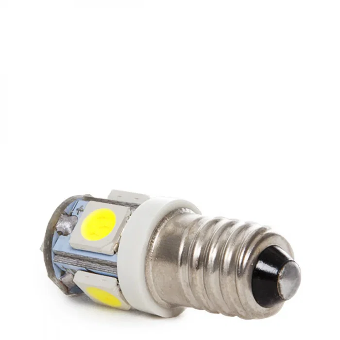 Bombilla LED E10 1W 90Lm 6000ºK 12VDC 40.000H CA-E10-5MD5050-CW