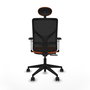 PIQUERAS Y CRESPO Silla de oficina Motilla Naranja con respaldo de malla Negro