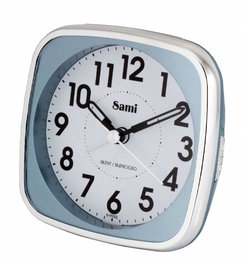 SAMI Despertador Analógico con LED Grande Verde Azul | Despertador Silencioso