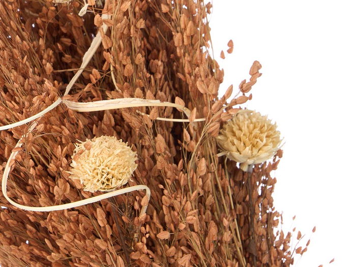 Giftdecor Florero Alto Natural Ocre 8.5x35x8.5cm Cerámica Materia Vegetal Seca (Set de 12)