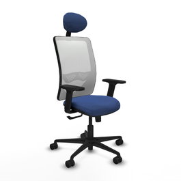 PIQUERAS Y CRESPO Silla de oficina Zulema Azul marino y Blanco