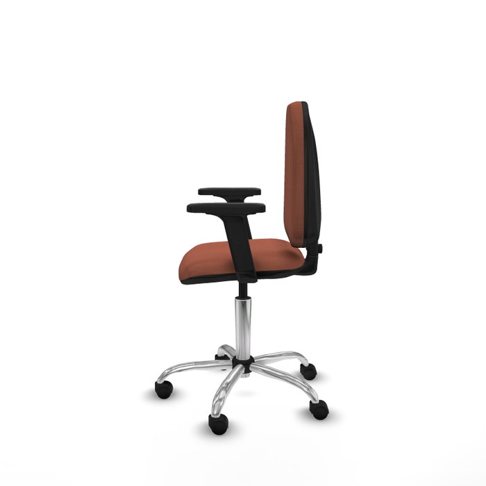 PIQUERAS Y CRESPO Silla de oficina Aýna con Brazos 2D y Base Cromada Marrón PIQUERAS Y CRESPO Silla de oficina Aýna con Brazos 2D y Base Cromada Marrón