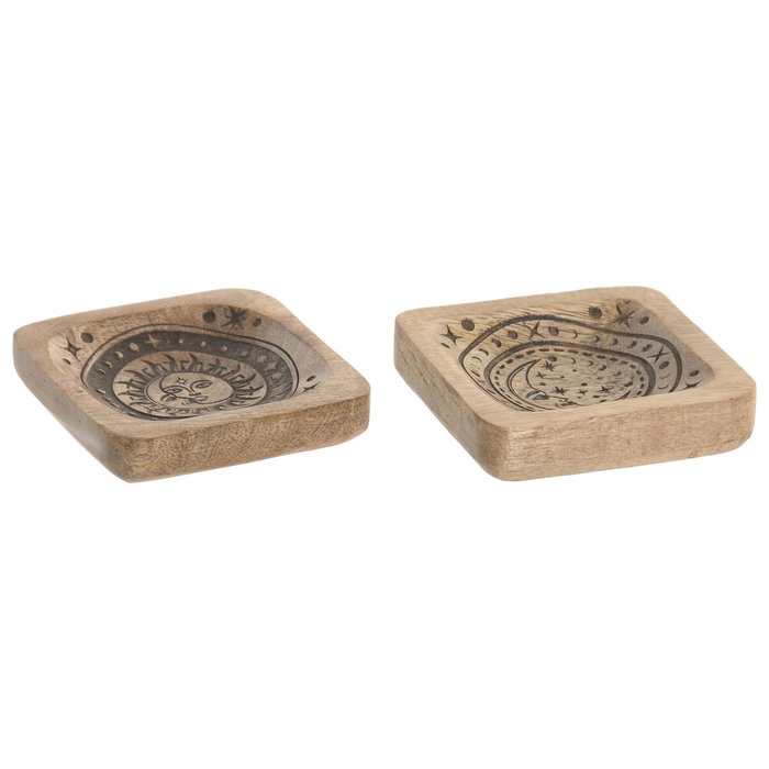 DKD Home Decor Bandeja Vaciabolsillos Astros de Mango, Pack de 2