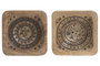 DKD Home Decor Bandeja Vaciabolsillos Astros de Mango, Pack de 2