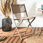 Home Deco Factory Silla Plegable Elba Beige 52,5x45,5 cm; h.79,5 cm