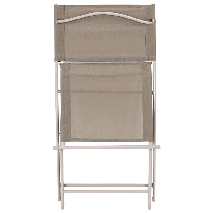 Home Deco Factory Silla Plegable Elba Beige 52,5x45,5 cm; h.79,5 cm
