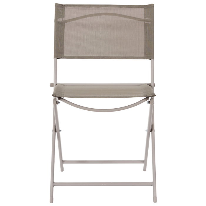 Home Deco Factory Silla Plegable Elba Beige 52,5x45,5 cm; h.79,5 cm