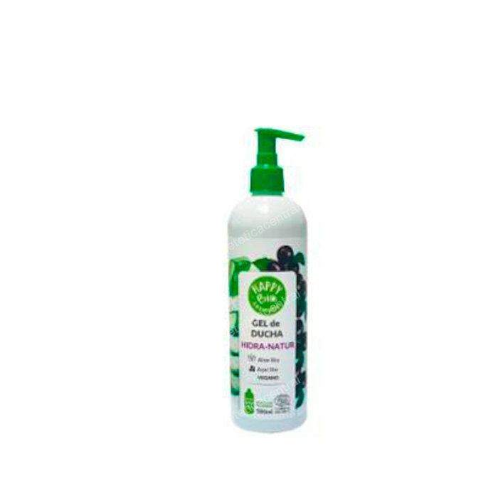 HAPPY BIO Gel Ducha Hidra-Natur Aloe Acai 450 Ml Certificado Ecocert Vegano Apto Familia
