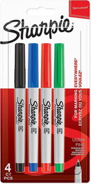Rotulador Permanente Sharpie Ultra Fine Blister De 4