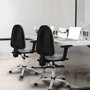 PIQUERAS Y CRESPO Silla de oficina Aýna Turquesa con Brazos 2D