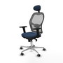 PIQUERAS Y CRESPO Silla de oficina Jorquera con mecanismo Sincro, Azul marino y Gris