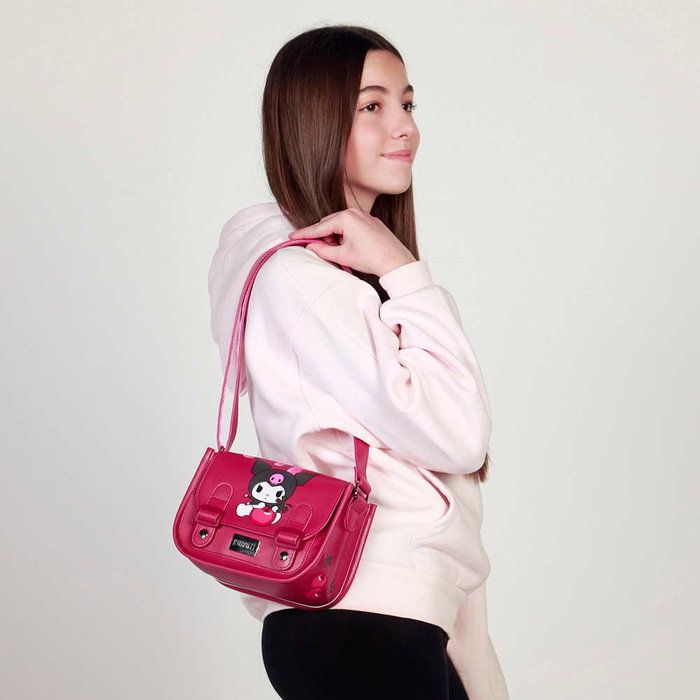 Karactermania Bolso Satchel XS Kuromi Cherry Rosa Karactermania Bolso Satchel XS Kuromi Cherry Rosa