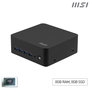 MSI Cubi Z AI 8M Barebone Mini PC R9-8945HS Negro