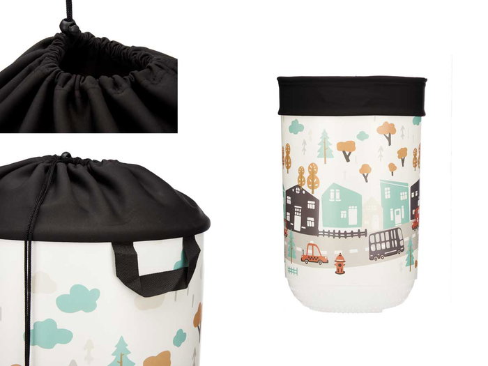 Kipit Pongotodo Plástico 40L con Cierre Tela Road 34x52x34 cm (Set de 4)