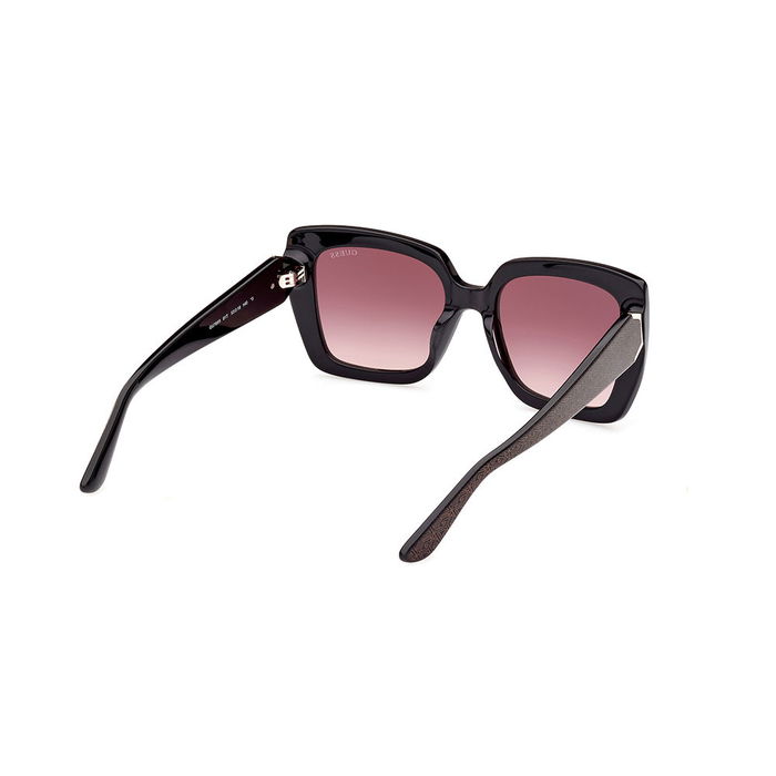 Guess Gafas GU7889 01T 140 mm Gafas de Sol para Mujer, Montura Negra Brillante, Cristales Burdeos Degradado