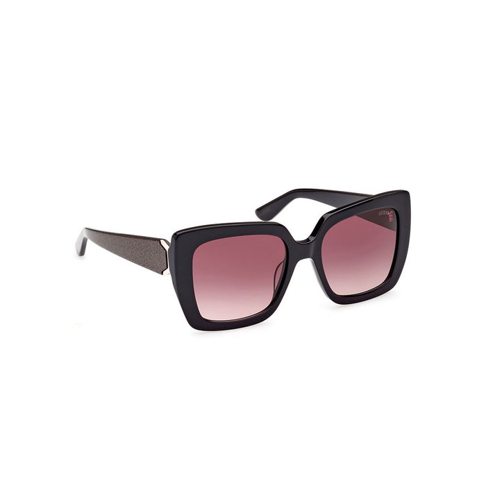 Guess Gafas GU7889 01T 140 mm Gafas de Sol para Mujer, Montura Negra Brillante, Cristales Burdeos Degradado