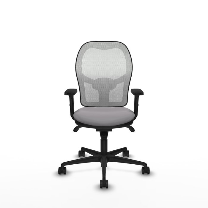 PIQUERAS Y CRESPO Silla de oficina Jorquera con mecanismo Sincro, Gris y Blanco