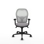 PIQUERAS Y CRESPO Silla de oficina Jorquera con mecanismo Sincro, Gris y Blanco