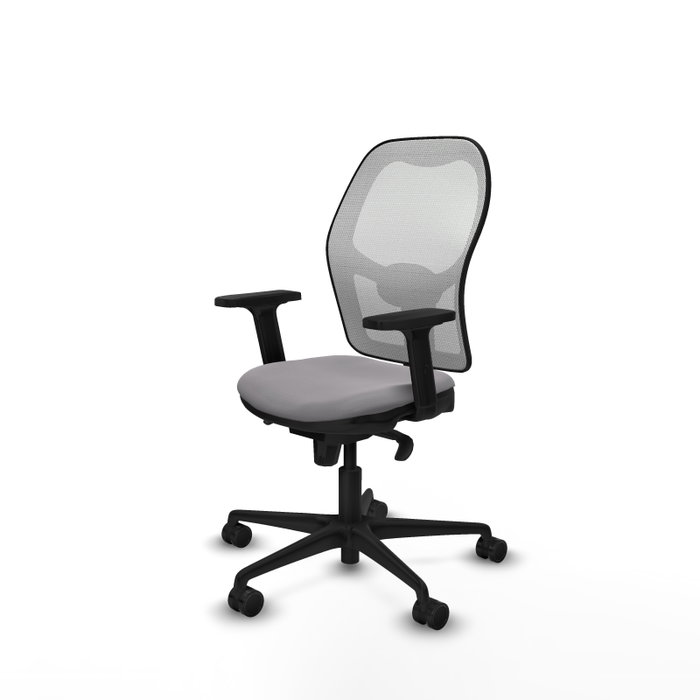 PIQUERAS Y CRESPO Silla de oficina Jorquera con mecanismo Sincro, Gris y Blanco