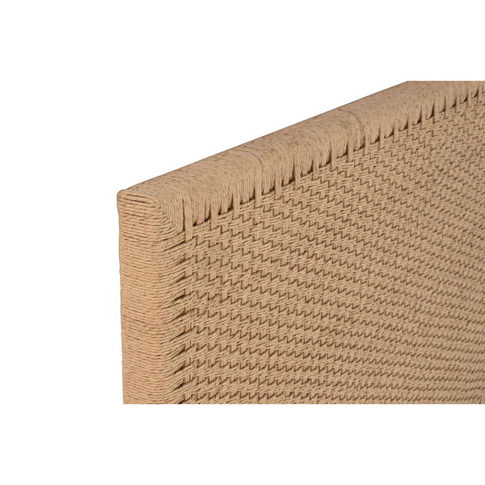 DKD Home Decor Cabecero de Cama Teca y Fibra Natural 165x105 cm