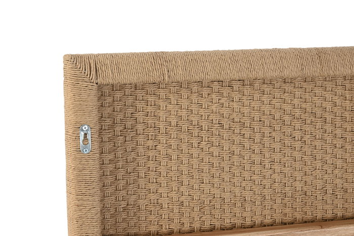DKD Home Decor Cabecero Cama Boho Natural Teca y Fibra 5.5 x 105 x 165 cm DKD Home Decor Cabecero Cama Boho Natural Teca y Fibra 5.5 x 105 x 165 cm