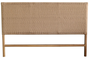 DKD Home Decor Cabecero de Cama Teca y Fibra Natural 165x105 cm