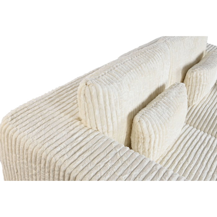 Sofá Home ESPRIT Crema Scandi 220 x 158 x 91 cm