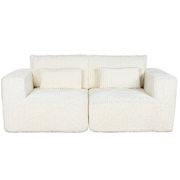 Sofá Home ESPRIT Crema Scandi 220 x 158 x 91 cm