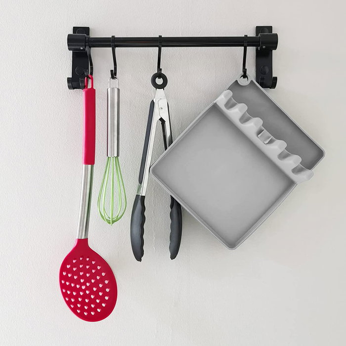Quttin Soporte de Silicona para Utensilios de Cocina (Pack de 12) de 20x17x4cm Quttin Soporte de Silicona para Utensilios de Cocina (Pack de 12) de 20x17x4cm