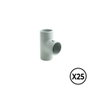 Tupersa Manguito en T Inspeccionable PVC Ø 16 mm Gris 25 Unidades