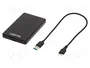 LogiLink UA0339 Carcasa para HDD/SSD de 2,5 pulgadas USB 3.0, Negro