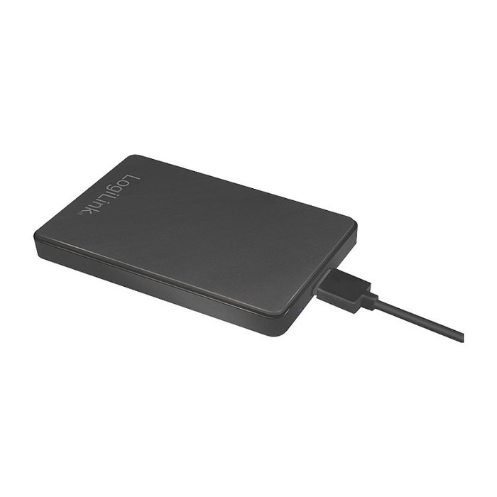 LogiLink UA0339 Carcasa Externa para Disco Duro HDD o SSD 2.5" SATA, USB 3.2 Gen 1 (5 Gbit/s), Plug & Play, Negro